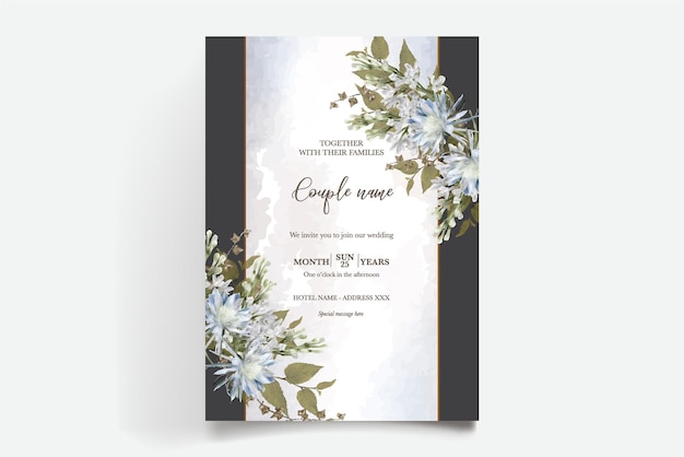 wedding invitation floral templates