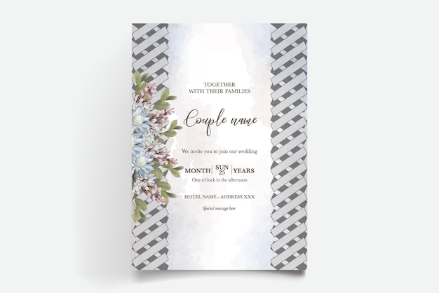 wedding invitation floral templates