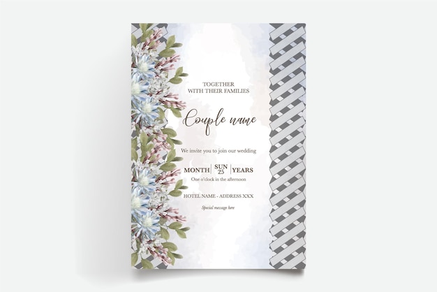 wedding invitation floral templates