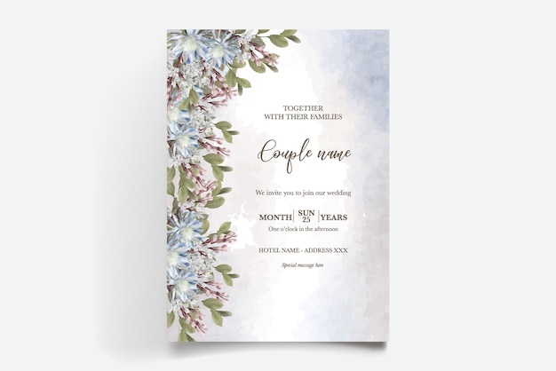 wedding invitation floral templates