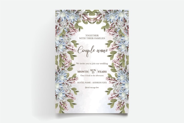 wedding invitation floral templates