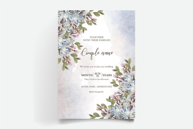 wedding invitation floral templates