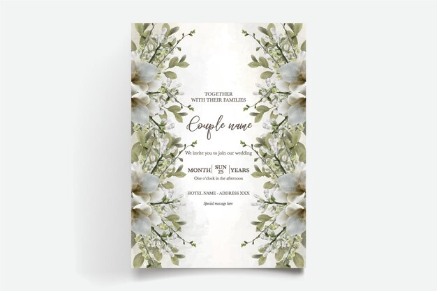 wedding invitation floral templates