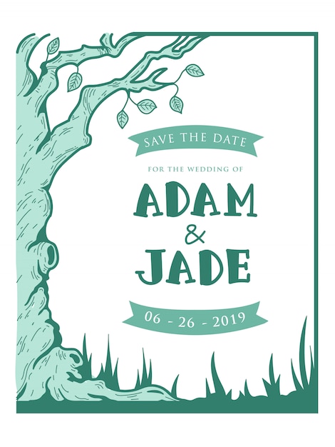 Wedding Invitation Forest Theme