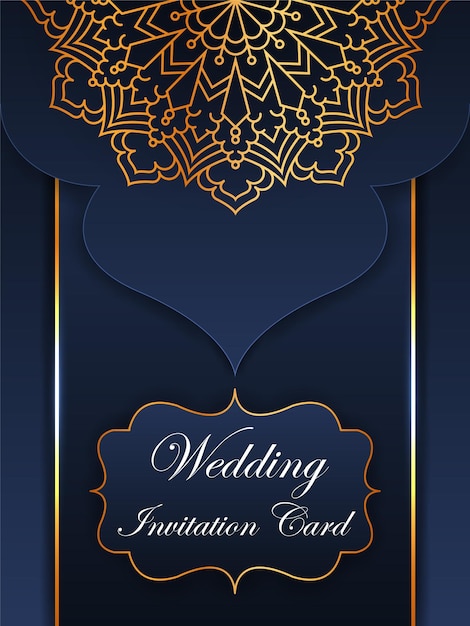 Wedding Invitation Mandala Background Design