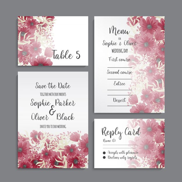 Wedding invitation set