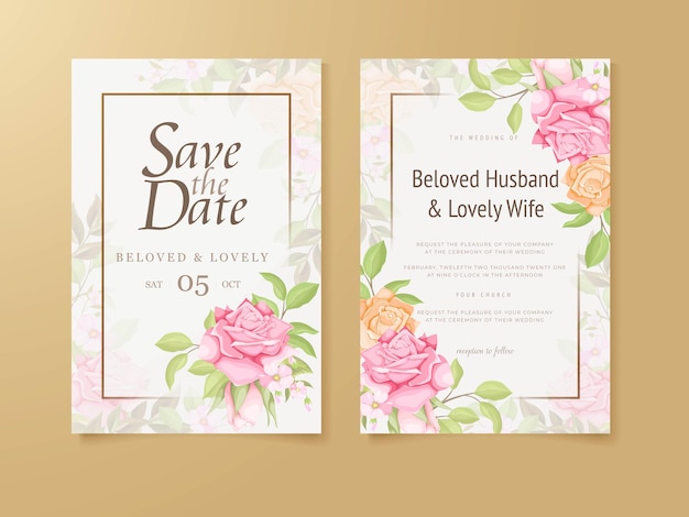 Wedding Invitation Template Floral Concept