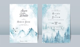 Winter wedding invitations