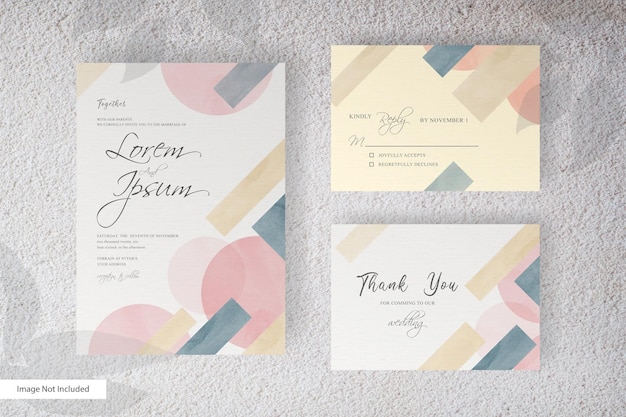 wedding invitation template with Elegant watercolor splash and abstract fluid shapes