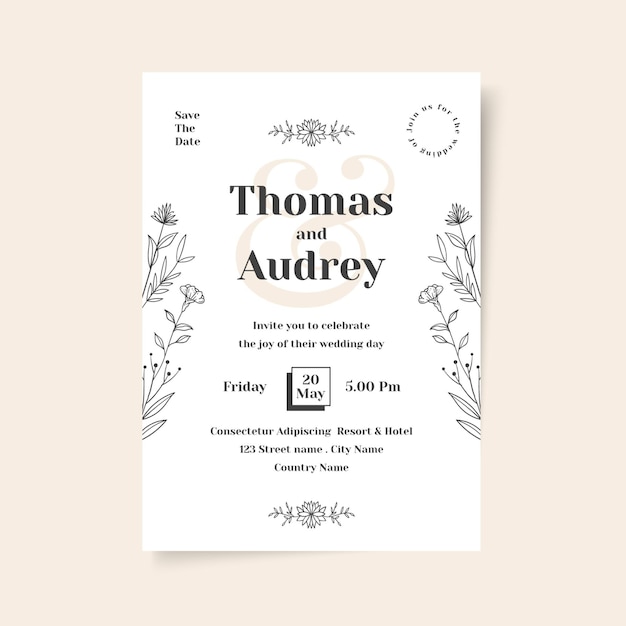 Wedding invitation template