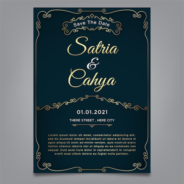 Wedding invitation template