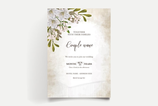 A wedding invitation that says'together with their families'on it