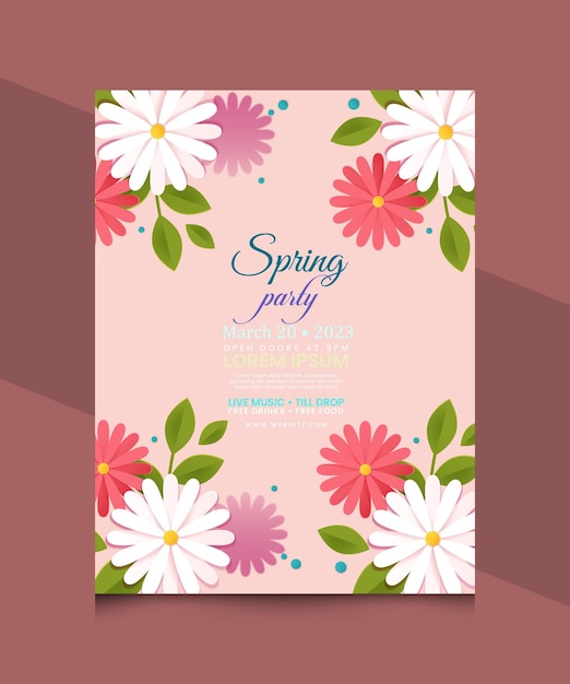 a wedding invitation with flowers on it and a pink background with a pink border