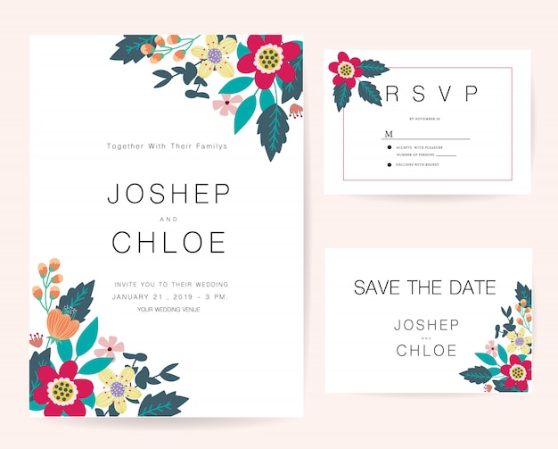 Wedding Invitations card set