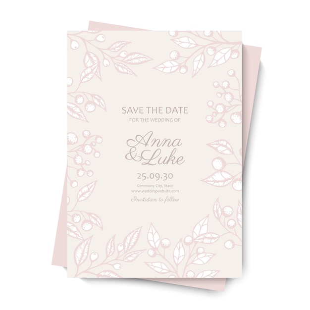 Wedding invitations vector template. Save the date. Abstract arts design for wedding celebration.