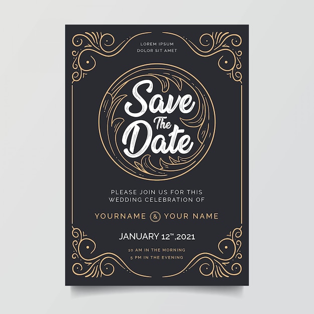 wedding invitations with awesome decoration frames