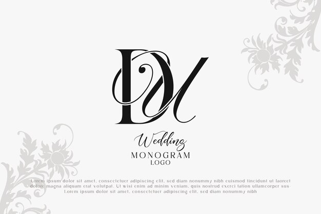 Vector wedding logo monogram bride logo wedding monogram initials du ud