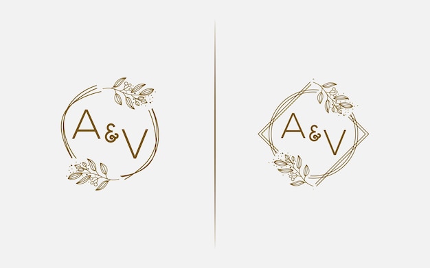 Wedding monogram collection AV