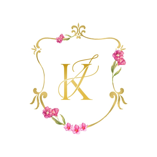 Vector wedding monogram logo design