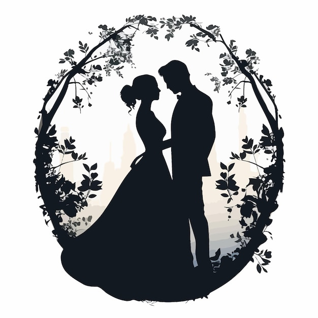 wedding officiant vector silhouette