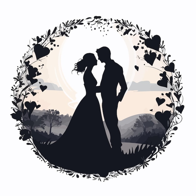 wedding officiant vector silhouette