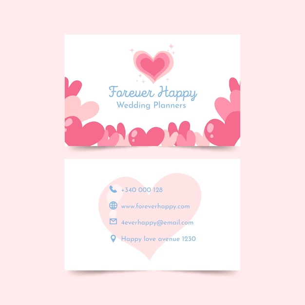 Wedding planner double sided business card