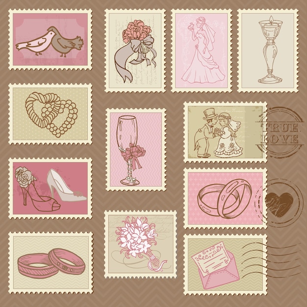 Wedding Postage Stamps