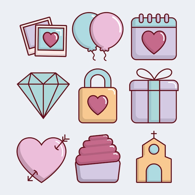 wedding related icons