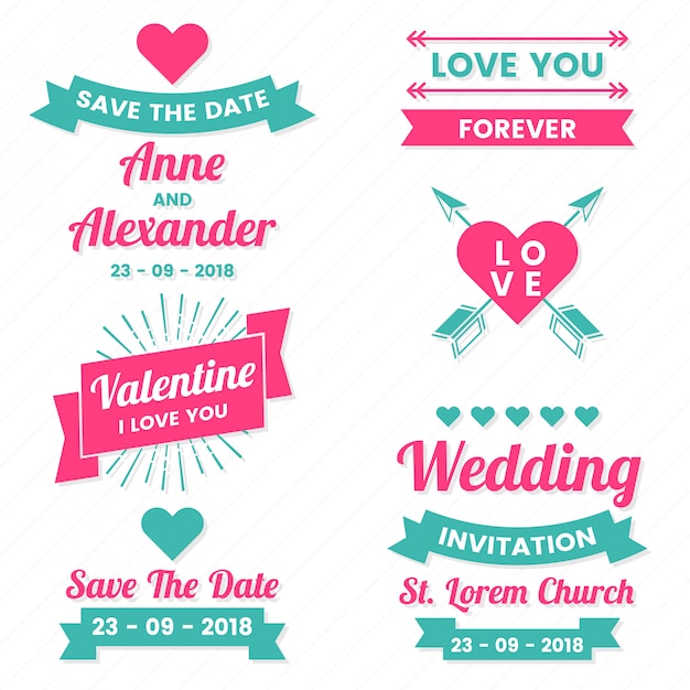 Wedding Retro Vintage Vector Label