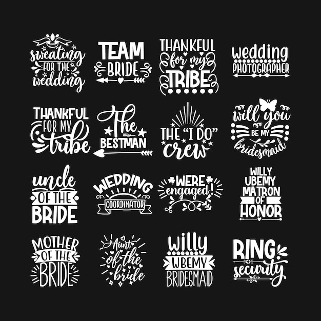 Wedding typography t shit design