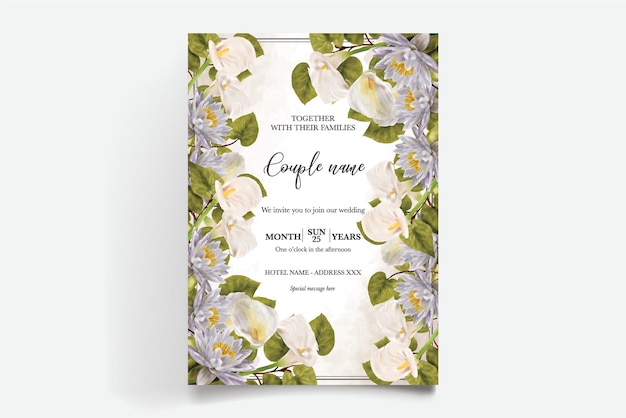 wedding watercolour invitation templates