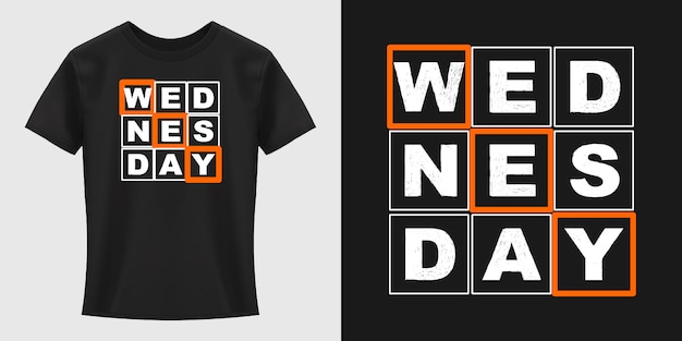 Wednesday Typography T-Shirt Design