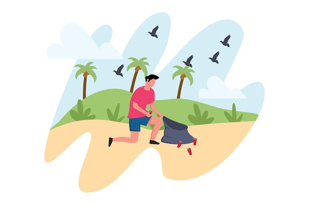 Weekend Activity Flat Design Illustration