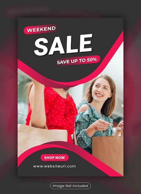 Weekend Sale Social Media Banner template