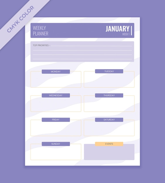 Weekly Planner Template 01