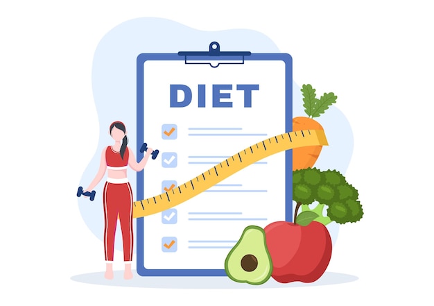 Weight Loss Flat Illustration