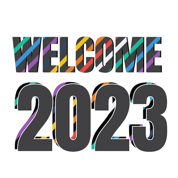 welcome 2023 Text Vector HD Design