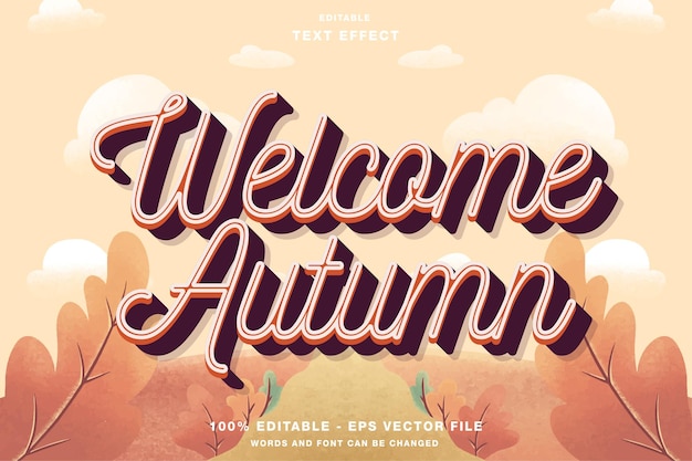 Welcome Autumn Editable Text Effect