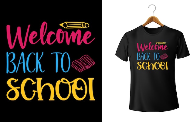 Welcome back to school print template tshirt design for back to school