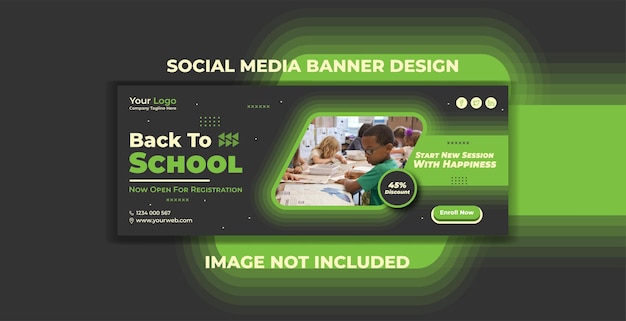 Welcome Back to School Social Media Banner Design Template