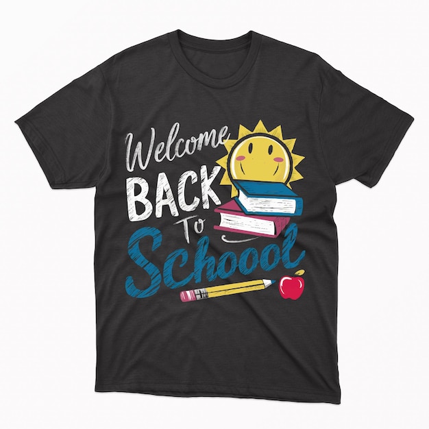 Welcome back to school t shirt design template