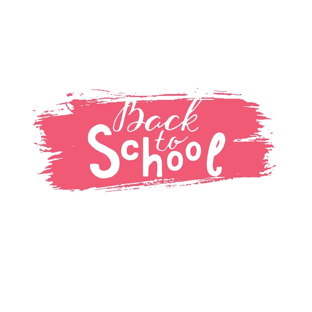 Welcome back to school.Vector hand drawn lettering print labels