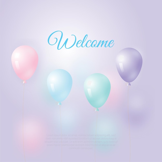 Welcome banner card design