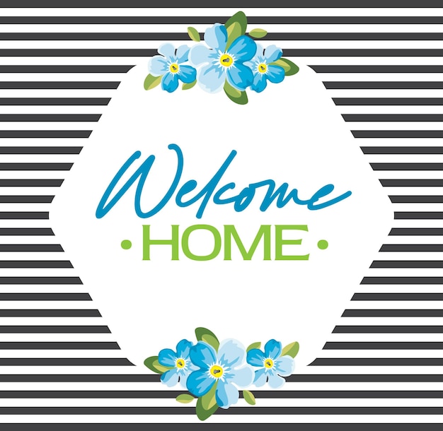 welcome banner floral