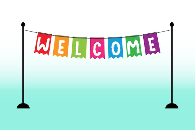 Welcome Banner Vector.