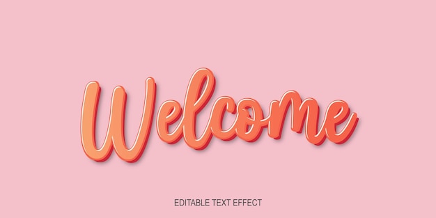 Vector welcome banner with pink background