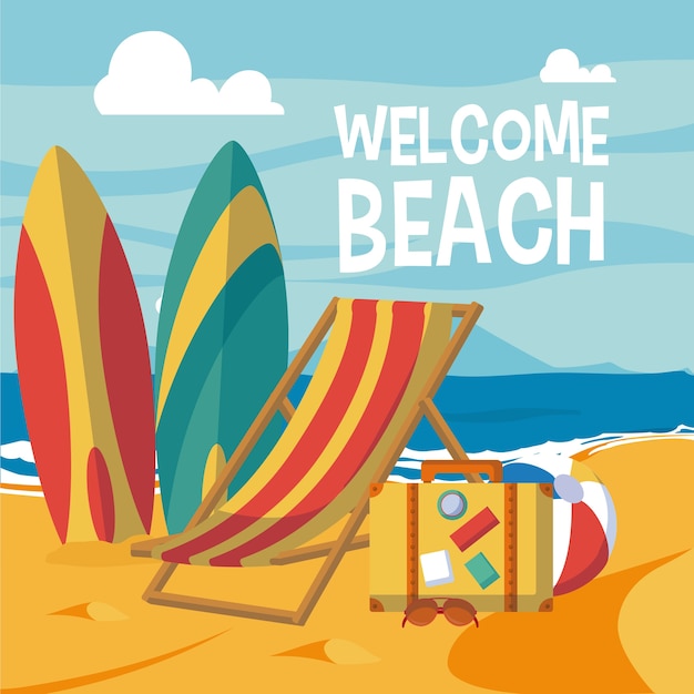 Welcome beach card