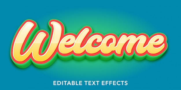 welcome editable text style effects