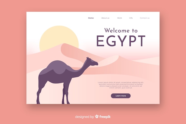 Welcome to egypt landing page