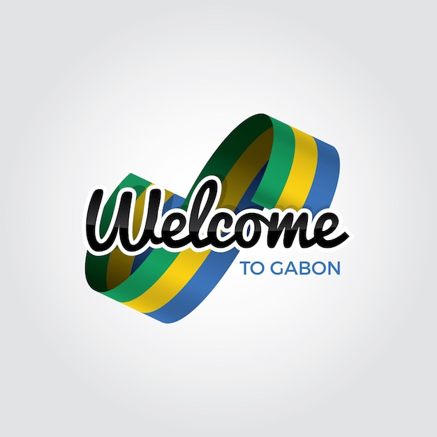 Welcome to Gabon, vector illustration on a white background